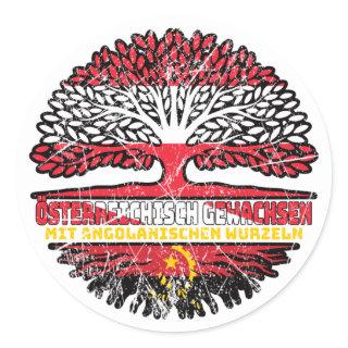 Angola Angolanisch Österreichisch Österreich Baum Classic Round Sticker