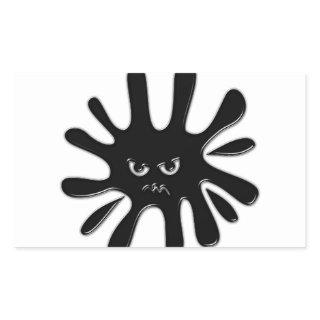 Angry Black Paint Splatter Rectangular Sticker