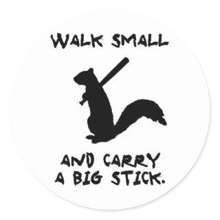 Angry Squirrel: Environment Protector Classic Round Sticker