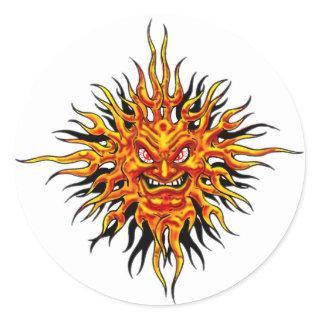 Angry Sun Sticker