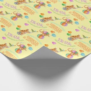 Animal circus art custom baby shower wrap