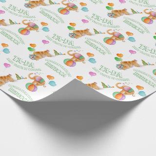 Animal circus art custom baby shower wrap