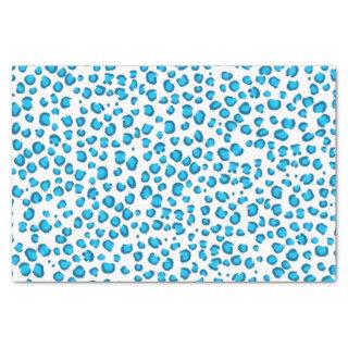 Animal Print Leopard Pattern Blue Gift Tissue Paper