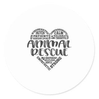 Animal rescue, adopt, foster pet classic round sticker