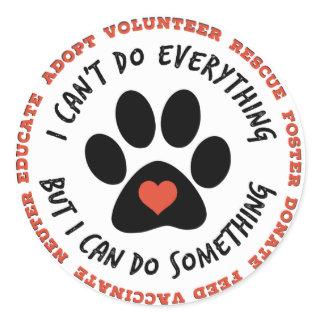 ANIMAL RESCUE Cat Rescue, TNR - I can do something Classic Round Sticker