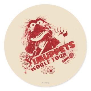 Animal World Tour Classic Round Sticker