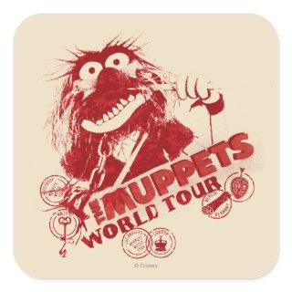 Animal World Tour Square Sticker