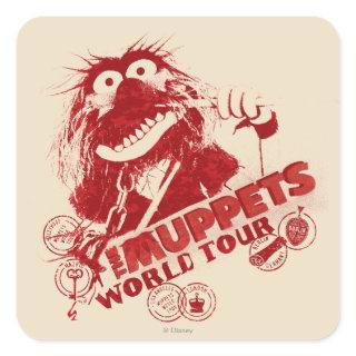 Animal World Tour Square Sticker