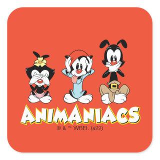 Animaniacs | Warner Siblings "No Evil" Graphic Square Sticker