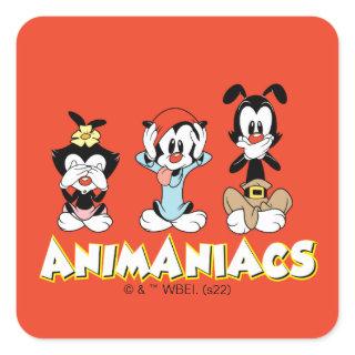 Animaniacs | Warner Siblings "No Evil" Graphic Square Sticker