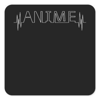 Anime Heartbeat Square Sticker