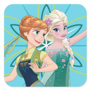 Anna and Elsa | Celebrate Sisterhood Square Sticker