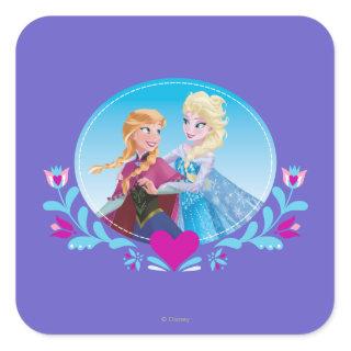 Anna and Elsa | Embracing Square Sticker