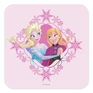 Anna and Elsa | Family Forever Square Sticker