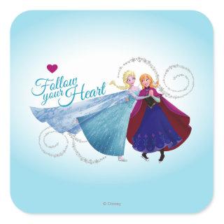 Anna and Elsa | Family Love Square Sticker