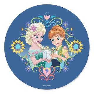 Anna and Elsa | Gift for Sister Classic Round Sticker