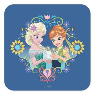 Anna and Elsa | Gift for Sister Square Sticker