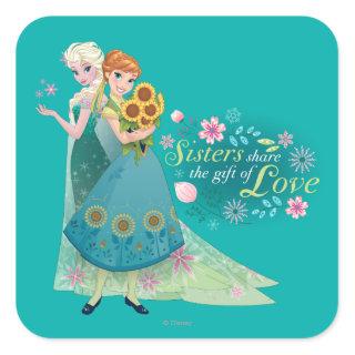 Anna and Elsa | Sister Love Square Sticker