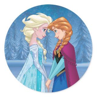Anna and Elsa | Together Forever Classic Round Sticker