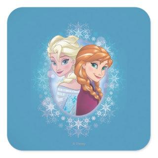 Anna and Elsa | Winter Magic Square Sticker