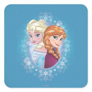 Anna and Elsa | Winter Magic Square Sticker