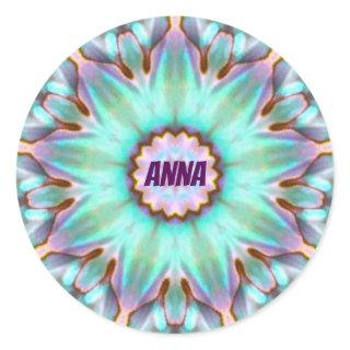 ANNA ~ Personalized Paua Shell Sticker Fractal ~