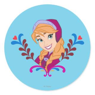 Anna | Strong Heart Classic Round Sticker