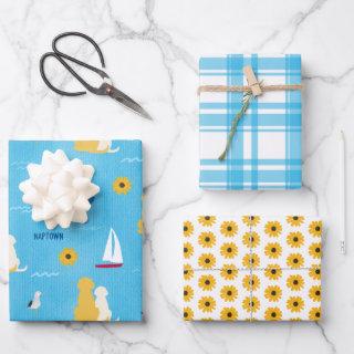 Annapolis Pups Summertime Style Gift Wrap Set of 3