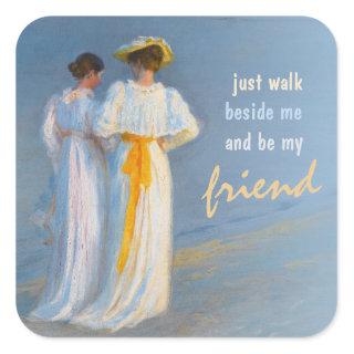Anne and Marie CC0152 Krøyer Friendship Square Sticker
