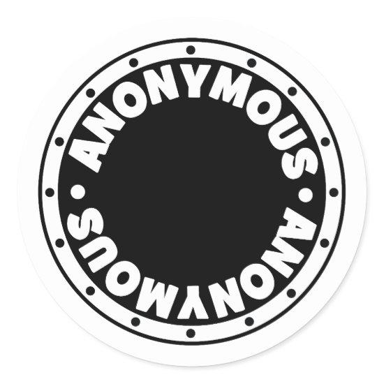 Anonymous Classic Round Sticker