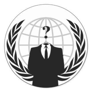 Anonymous Flag Round Stickers