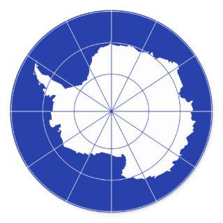Antarctic Treaty Flag. Antarctica Classic Round Sticker