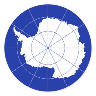Antarctic Treaty Flag. Antarctica Classic Round Sticker