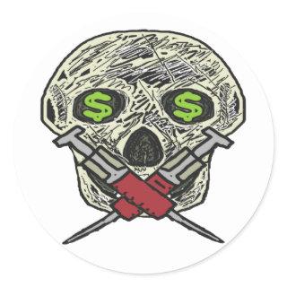 Anti Big Pharma Classic Round Sticker