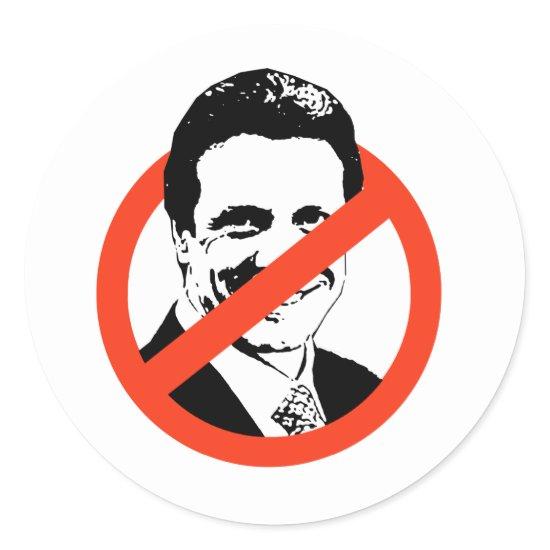 ANTI-CUOMO - CLASSIC ROUND STICKER