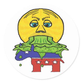 Anti Democrat Classic Round Sticker