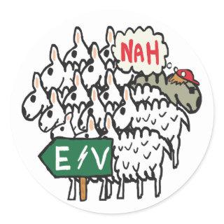 Anti EV Classic Round Sticker
