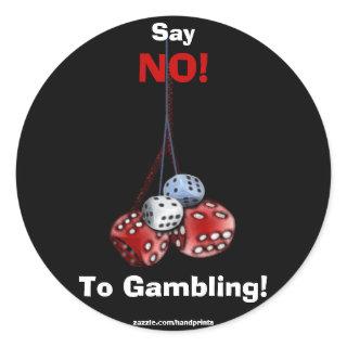 Anti-Gambling Campaign Dice Stickers