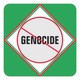 Anti-Genocide Red Green  Square Sticker
