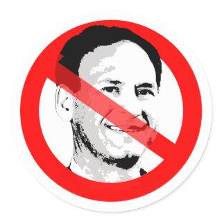 Anti Justice Samuel Alito Crossed Out Face Classic Round Sticker