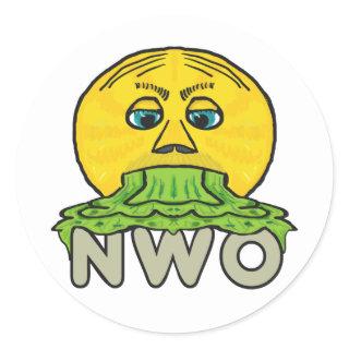 Anti New World Order Classic Round Sticker