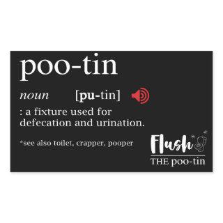 Anti Putin POOTIN Funny Dictionary Rectangular Sticker