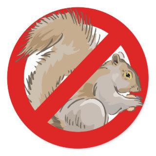 Anti-Squirrel Classic Round Sticker