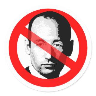 Anti Stephen Miller Crossed Out Face Classic Round Sticker