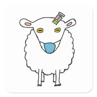 Anti Vax Sheep Vaccination Square Sticker