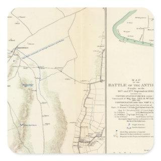 Antietam, Suffolk, Gettysburg Square Sticker