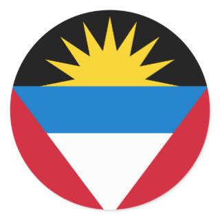 Antigua and Barbuda Flag Classic Round Sticker