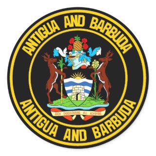 Antigua and Barbuda Round Emblem Classic Round Sticker