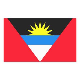 ANTIGUA & BARBUDA RECTANGULAR STICKER
