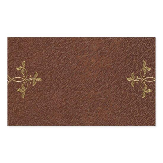 antique book binding rectangular sticker